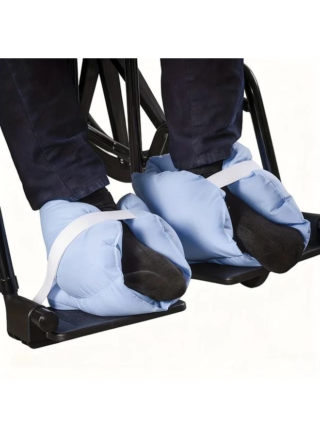Blue 2 Pack Heel Protector Foot Arch Support Bed Ankle Covers For Patients - Image 4